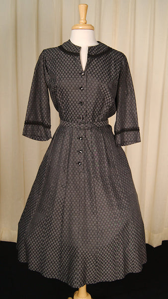 1950s Polka Dot Shirt Dress Cats Like Us