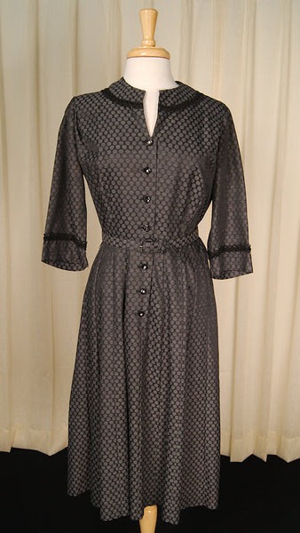 1950s Polka Dot Shirt Dress Cats Like Us