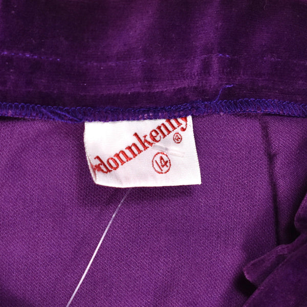 1950s Purple Velvet Ankle Pants Cats Like Us