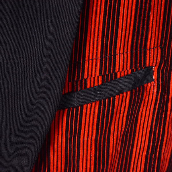 1950s Red & Black Vintage Smoking Jacket Cats Like Us