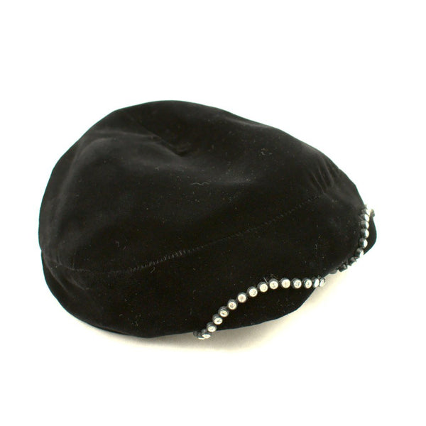 1950s Rhinestone Velvet Cap Cats Like Us