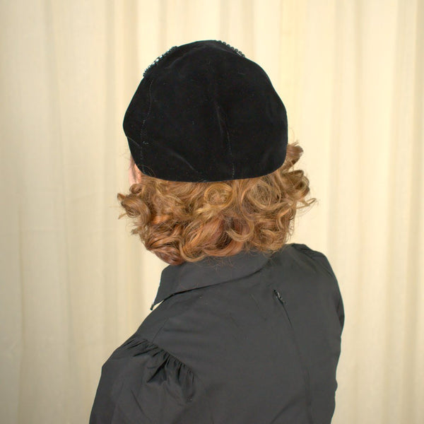1950s Rhinestone Velvet Cap Cats Like Us