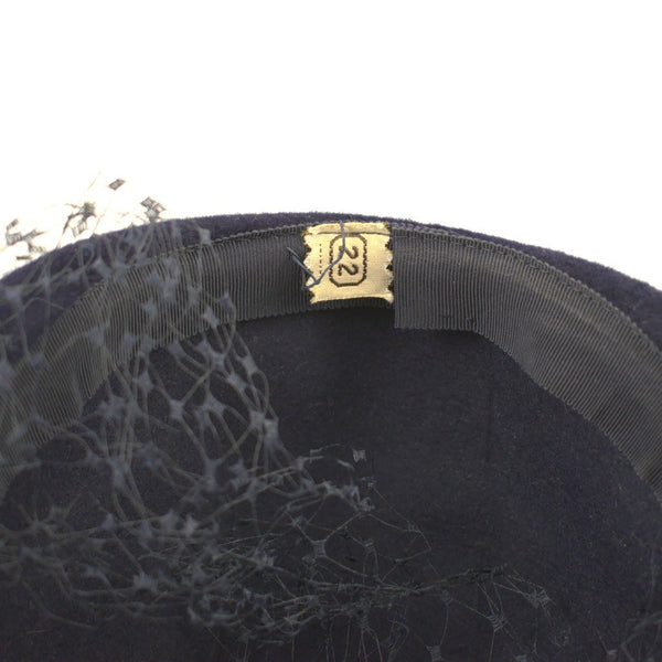 1950s Rich Navy Rhinestone Hat Cats Like Us