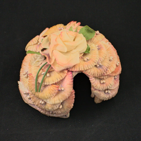 1950s Rose Flower Cap Hat Cats Like Us