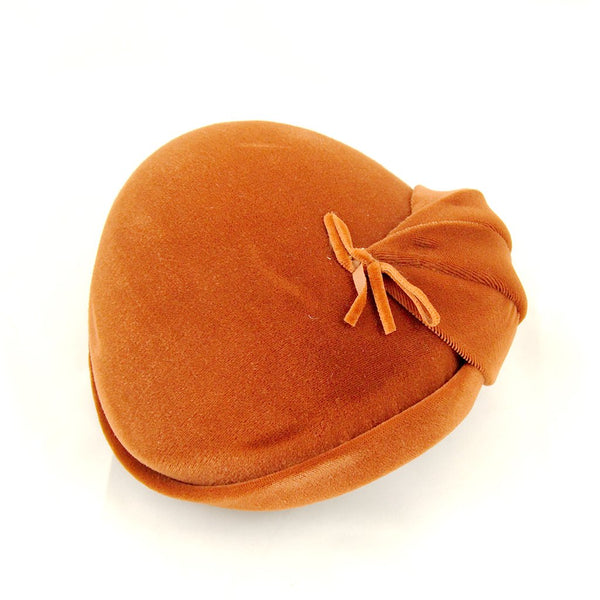 1950s Rust Velvet Hat Cats Like Us