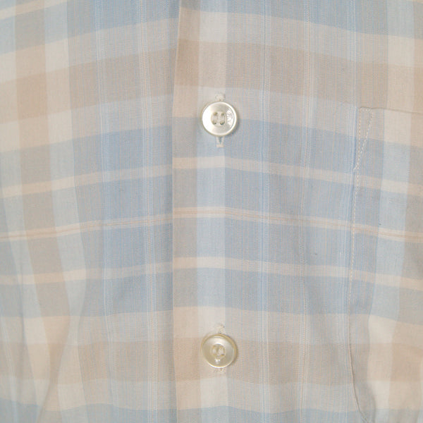 1950s SS Blue Plaid Loop Shirt Cats Like Us