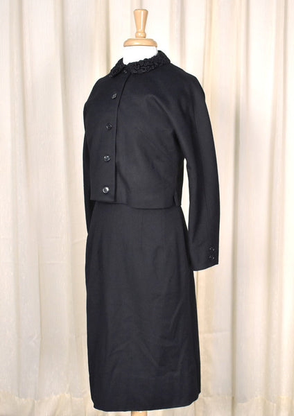 1950s Sexy Wool LBD w Jacket Cats Like Us