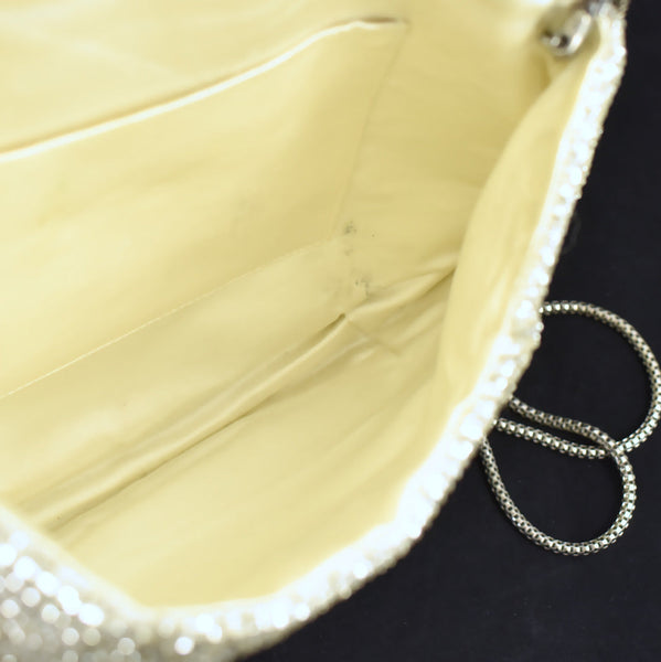 1950s Silver Beaded Handbag Cats Like Us