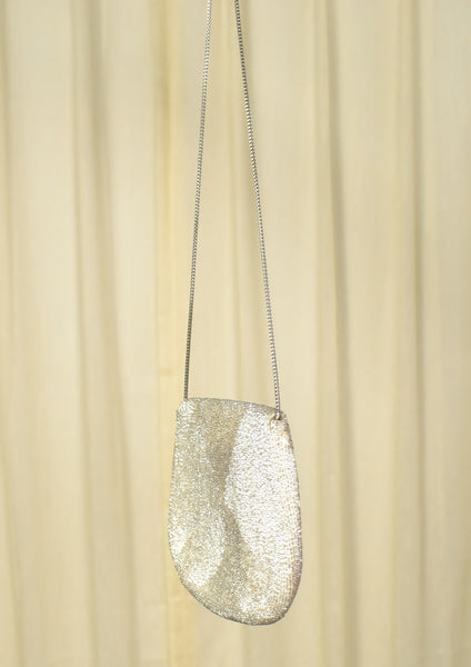 1950s Silver Beaded Handbag Cats Like Us