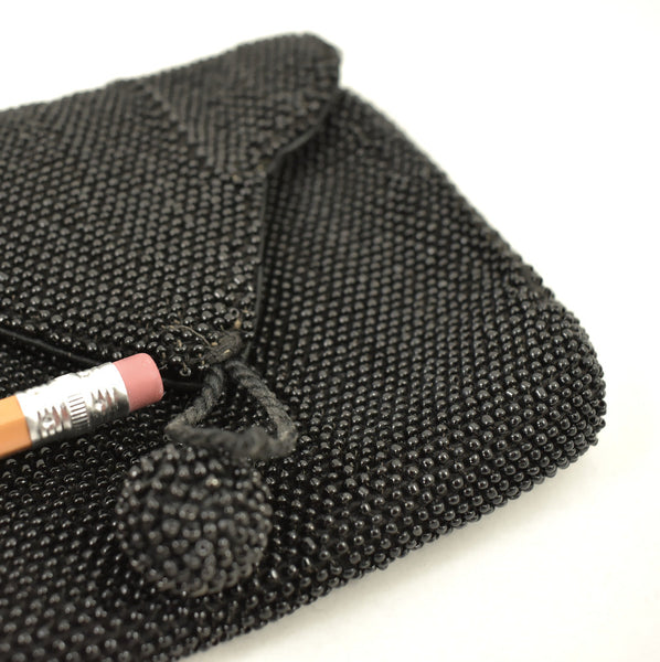 1950s Small Beaded Clutch Bag Cats Like Us