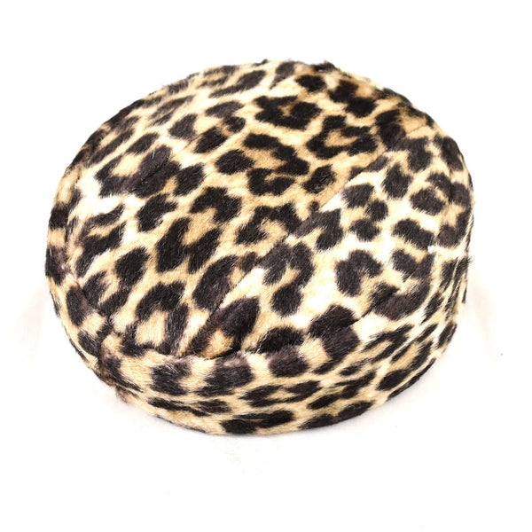1950s Small Leopard Vintage Pillbox Hat Cats Like Us