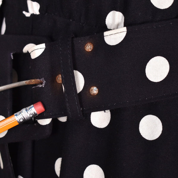 1950s Style B&W Polka Dot Dress Cats Like Us