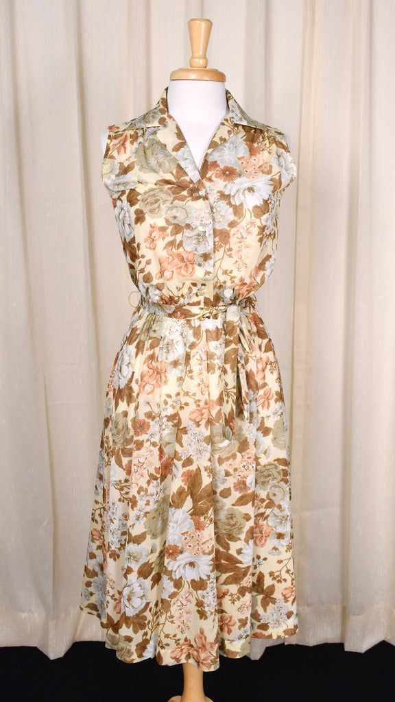 1950s Style Sheer Floral Dress – Cats Like Us