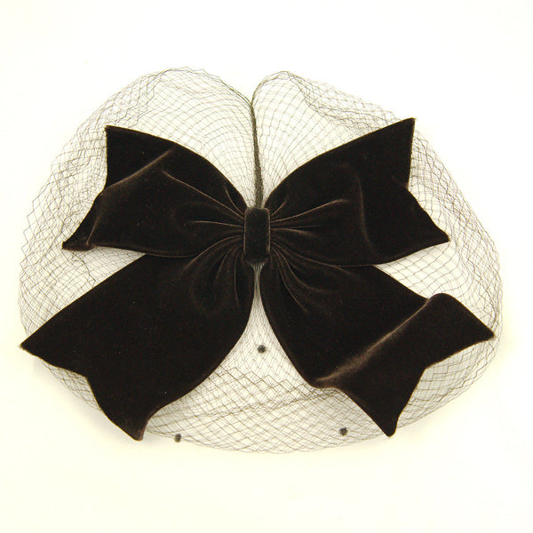 1950s Velvet Bow Fascinator Cats Like Us