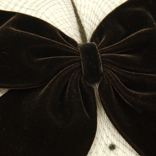 1950s Velvet Bow Fascinator Cats Like Us