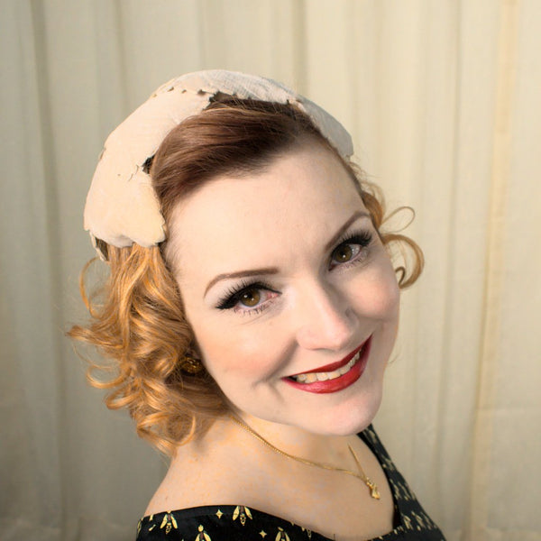 1950s Velvet Leaf Crescent Hat Cats Like Us