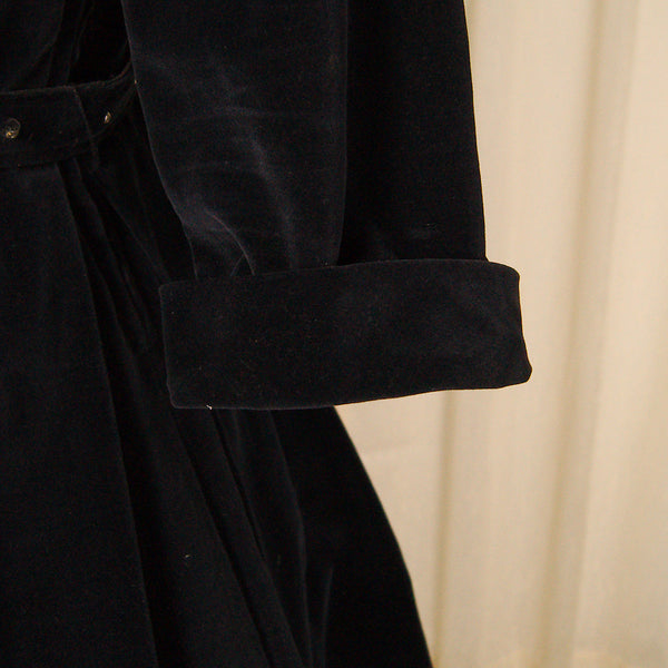 1950s Velvet Rhinestone Dress Cats Like Us