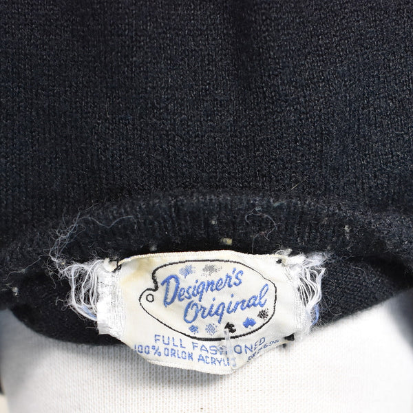 1950s Vintage Basic Black Cardigan Cats Like Us
