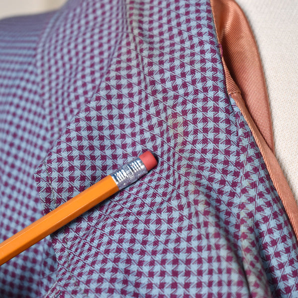 1950s Vintage Blue & Purple Checked Coat Dress Cats Like Us