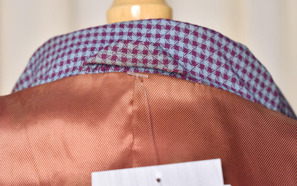 1950s Vintage Blue & Purple Checked Coat Dress Cats Like Us