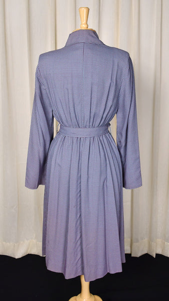 1950s Vintage Blue & Purple Checked Coat Dress Cats Like Us