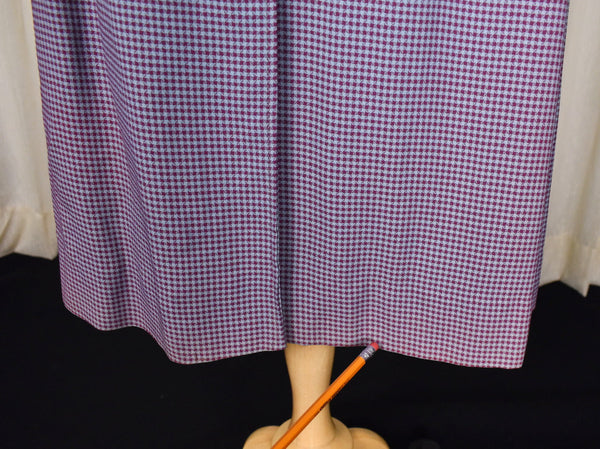 1950s Vintage Blue & Purple Checked Coat Dress Cats Like Us