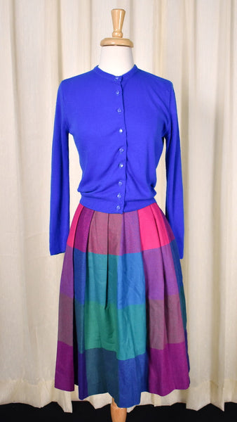 1950s Vintage Bright Blue Cardigan Cats Like Us