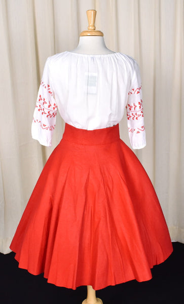 1950s Vintage Hearts Circle Skirt Cats Like Us