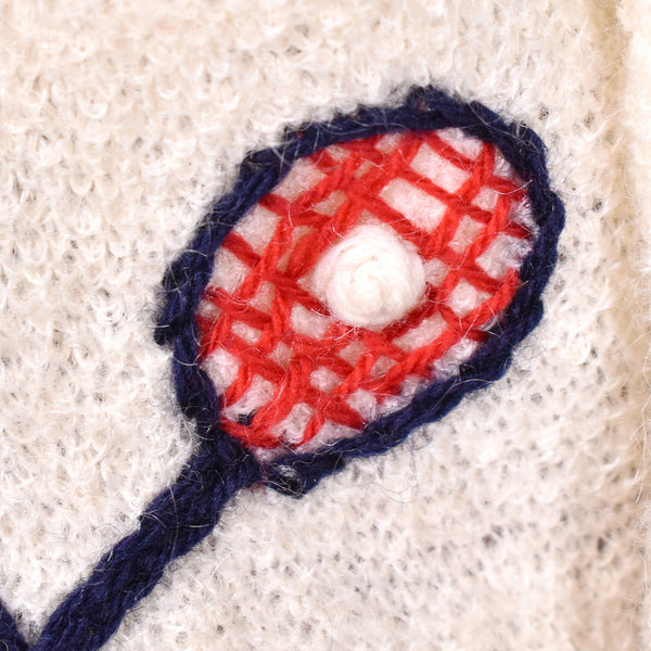 1950s Vintage Novelty Tennis Sweater Cats Like Us