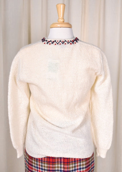 1950s Vintage Novelty Tennis Sweater Cats Like Us