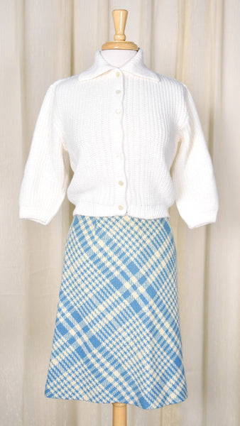 1950s Vintage Off White Cropped Sweater Cats Like Us