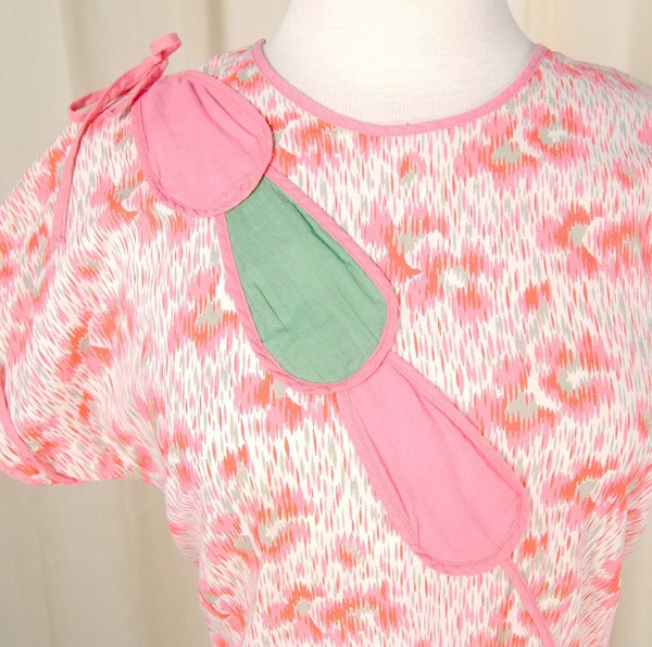 1950s Vintage Pink Smock Dress Cats Like Us