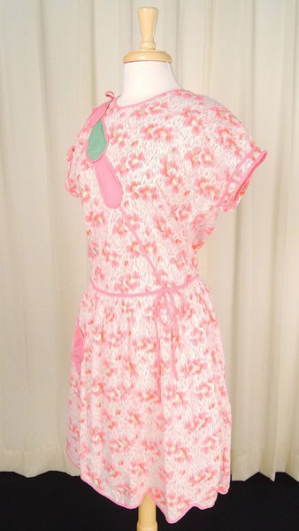 1950s Vintage Pink Smock Dress Cats Like Us