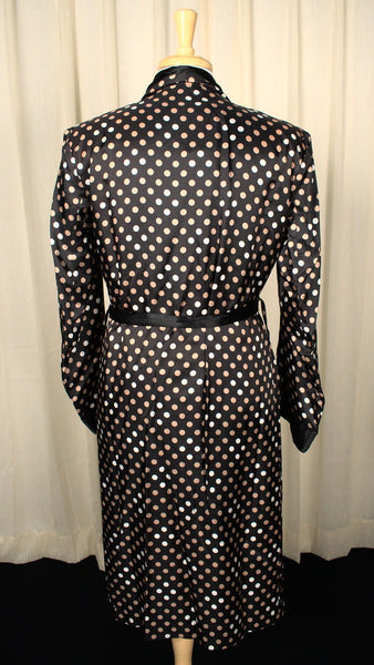 1950s Vintage Polka Dot Smoking Jacket Cats Like Us