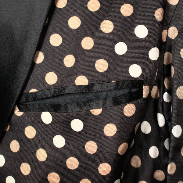 1950s Vintage Polka Dot Smoking Jacket Cats Like Us