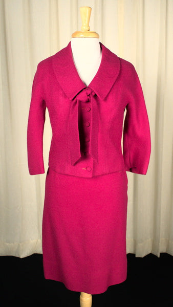1950s Vintage Raspberry Pink Suit Cats Like Us