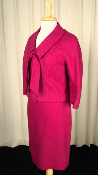 1950s Vintage Raspberry Pink Suit Cats Like Us