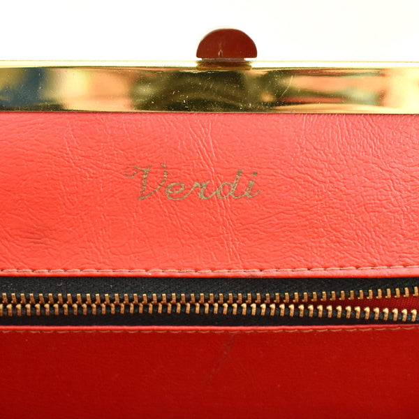 1950s Vintage Red Lined Patent Handbag Cats Like Us
