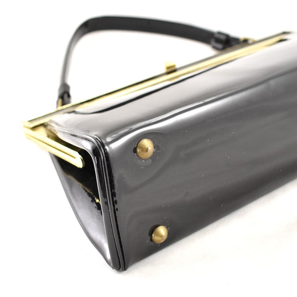1950s Vintage Red Lined Patent Handbag Cats Like Us
