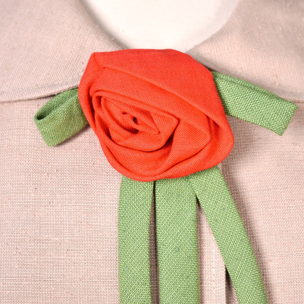 1950s Vintage Red Rose Tan Skirt Suit Cats Like Us