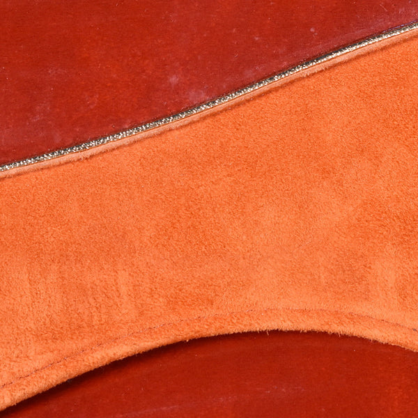 1950s Vintage Rust Patent Handbag Cats Like Us