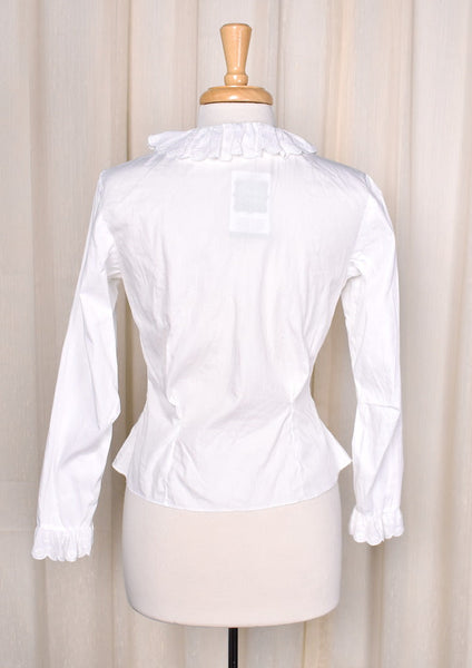 1950s Vintage Scallop Eyelet Blouse Cats Like Us