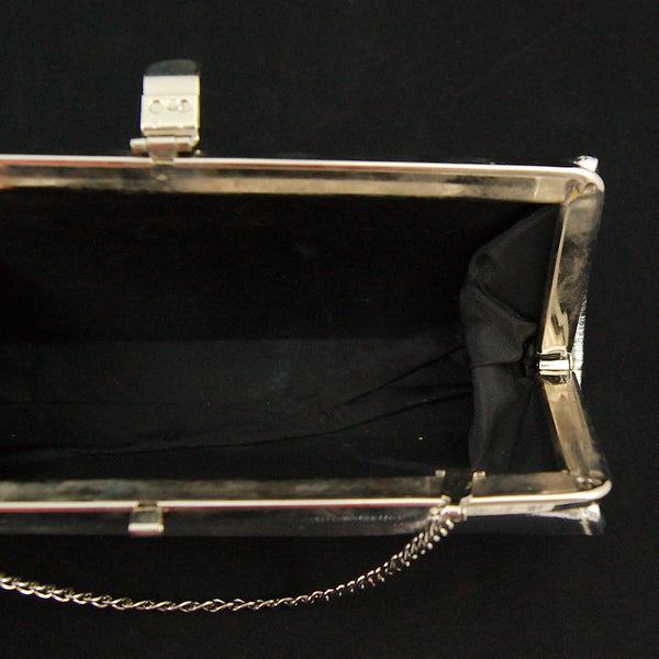 1950s Vintage Silver Clutch Handbag Cats Like Us