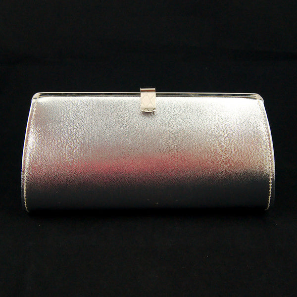 1950s Vintage Silver Clutch Handbag Cats Like Us