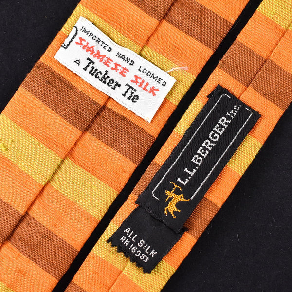 1950s Vintage Sunshine Striped Silk Tie Cats Like Us