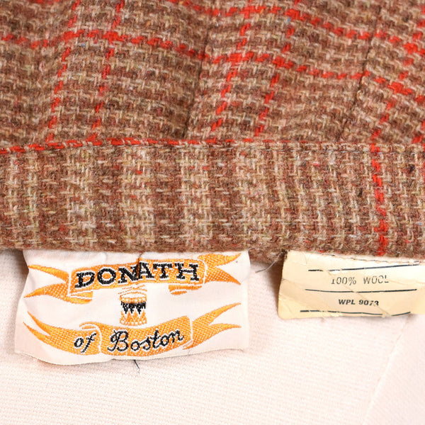 1950s Vintage Tan & Red Pleated Skirt Cats Like Us