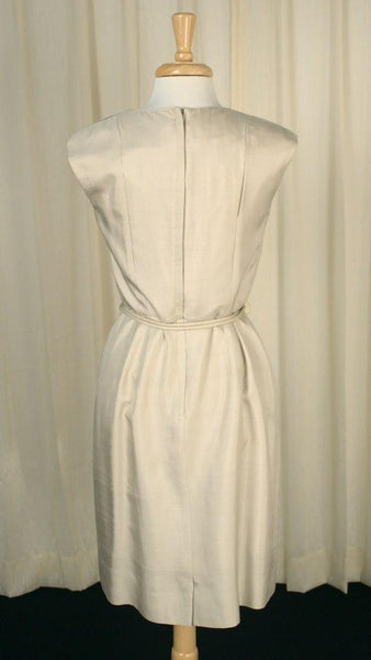 1950s Vintage Taupe Wiggle Dress Cats Like Us