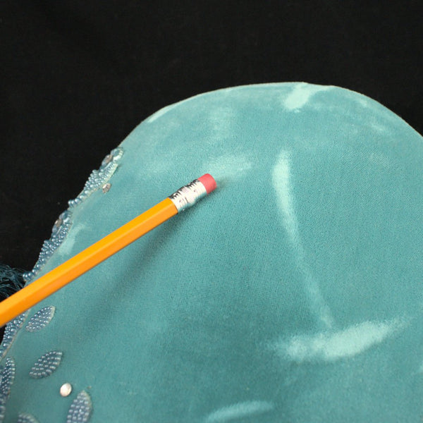 1950s Vintage Turquoise Rhinestone Hat Cats Like Us