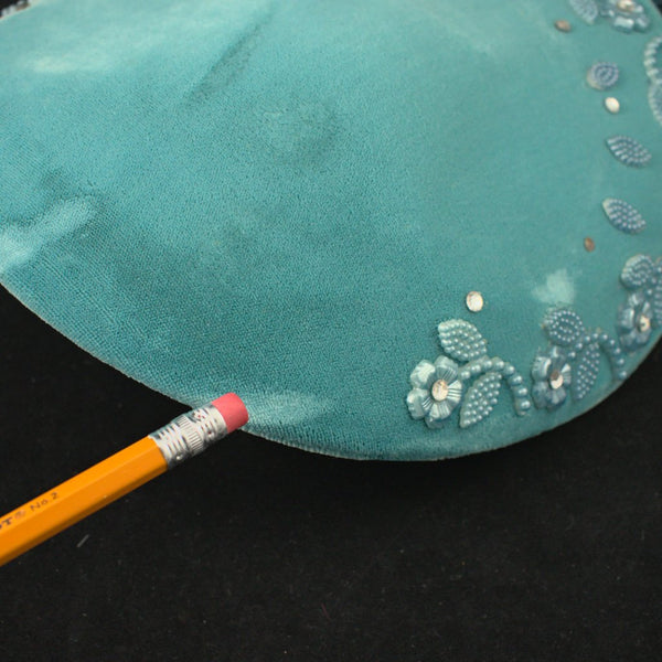 1950s Vintage Turquoise Rhinestone Hat Cats Like Us