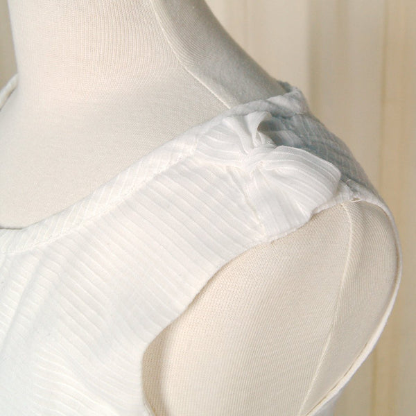 1950s Vintage White Bow Swing Dress Cats Like Us